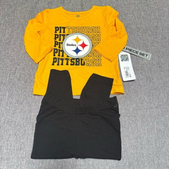 Infant Pittsburgh Steelers Long Sleeve T-Shirt and Pants Sleep Set - Picture 1 of 5